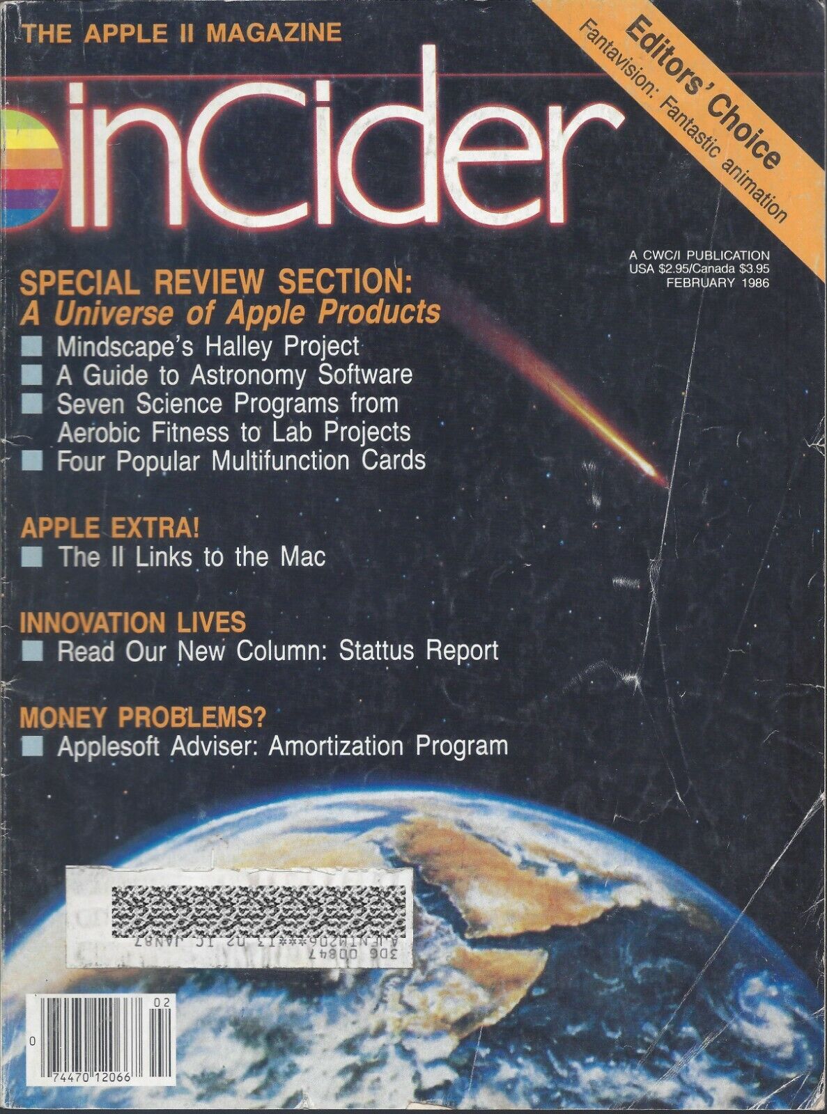 inCider Magazine, February 1986 for Apple II II+ IIe IIc IIgs