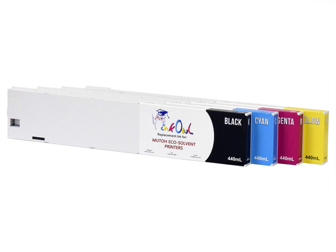4x440ml InkOwl Compatible Cartridge Pack for Mutoh ValueJet Eco-Ultra Printers