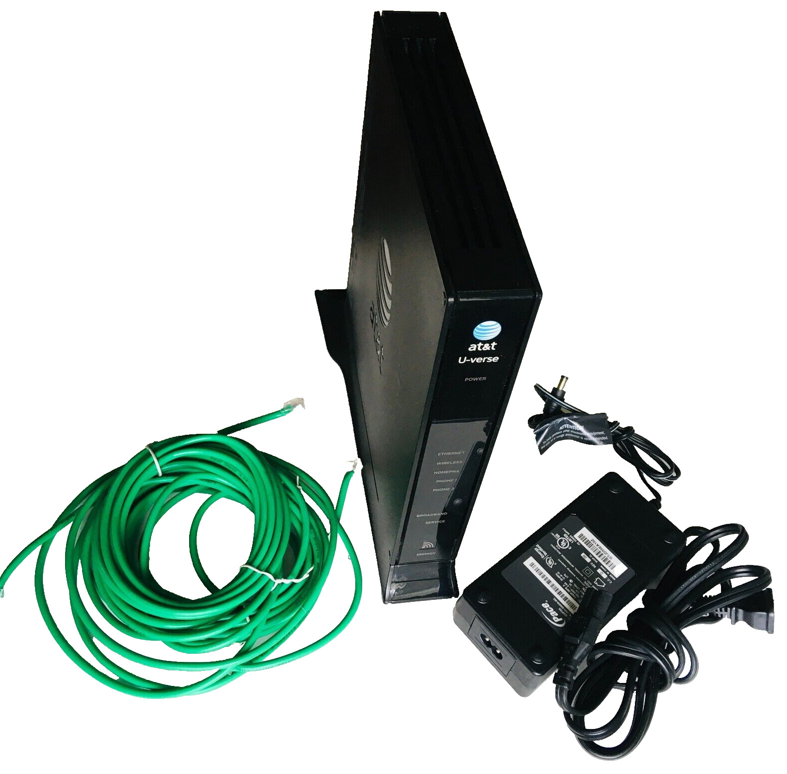 AT&T U-verse 2Wire 3801HGV Gateway Wi-Fi Modem Router Broadband Power Adapter
