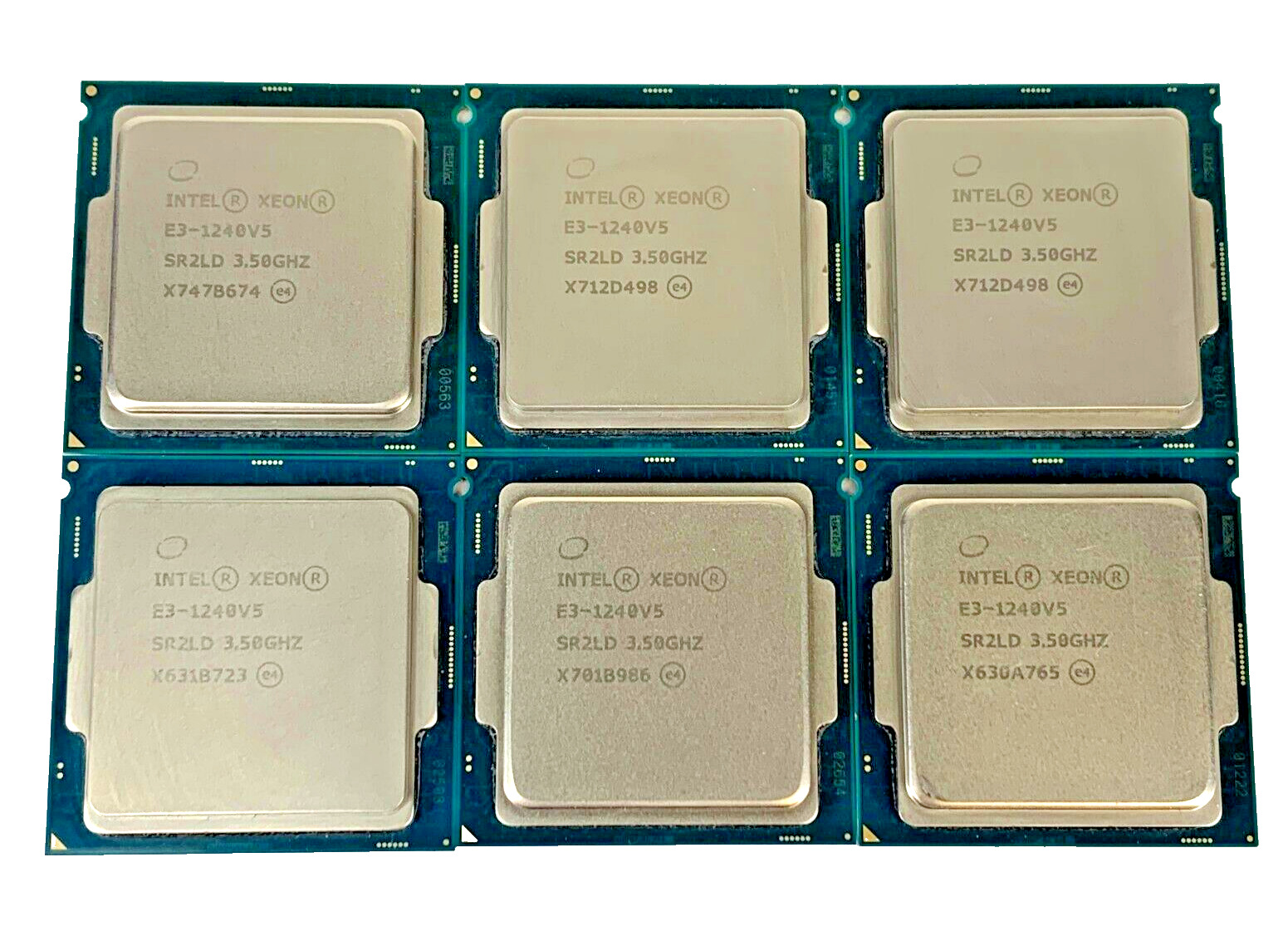 (Lot of 6) Intel Xeon E3-1240V5 3.50GHz 4-Core 8MB CPU Processor LGA 1151 SR2LD