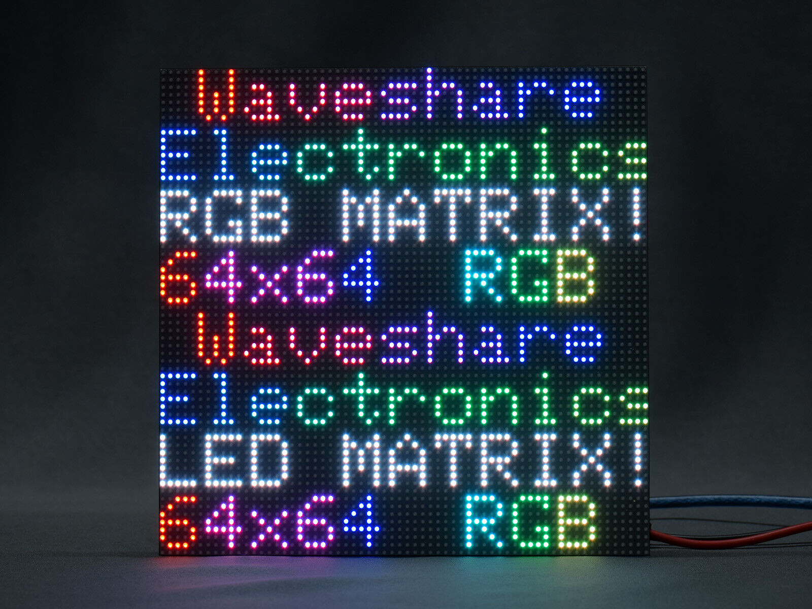 RGB Full-Color LED Matrix Panel 3mm Pitch 64×64 Pixels Waveshare