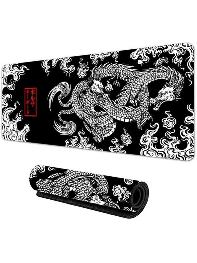 Japanese Dragon Large Gaming Mousepad XXL Keyboard Gamer Mouse Pad on the Table 