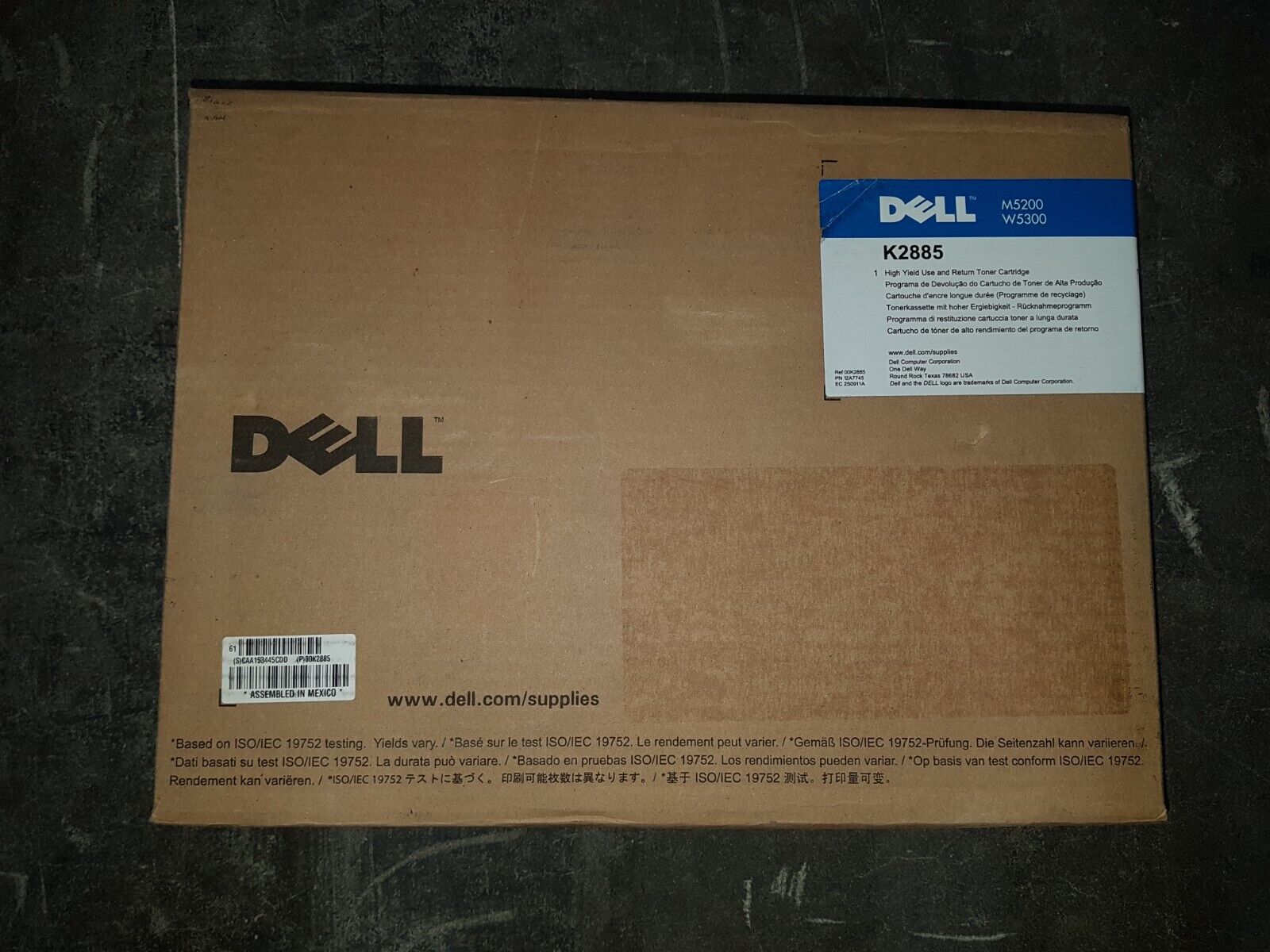 Genuine Dell K2885 Black Toner Cartridge M5200 W5300 BNIB
