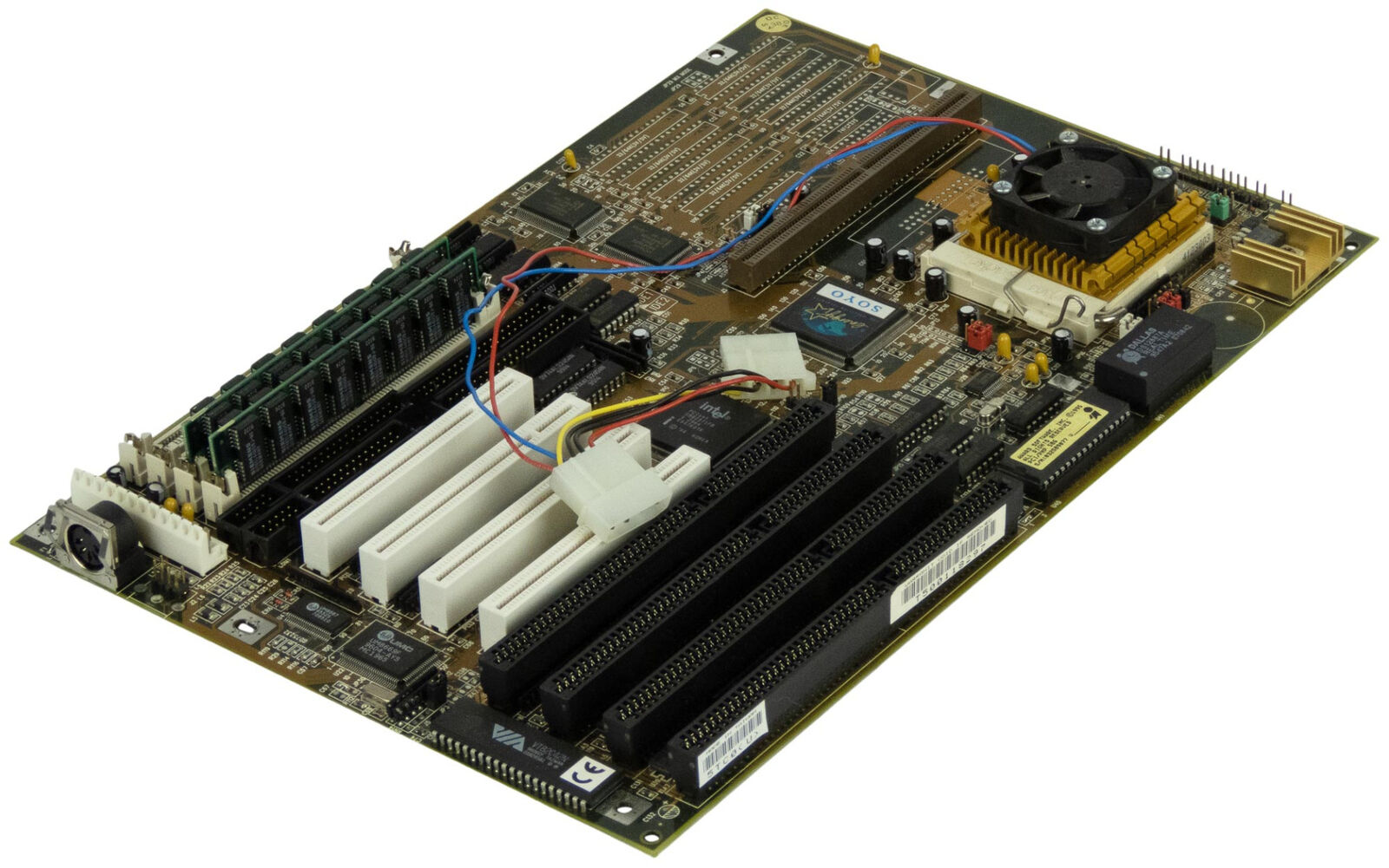 Soyo 5TC0 (&) Socket 7 4x Simm 4x PCI 4x Isa At + Cooler CPU+2x RAM