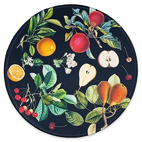 Mouse Pad Fashion Floral Fresh Garden Fruits Vintage Lycra Cloth Top and Non-...