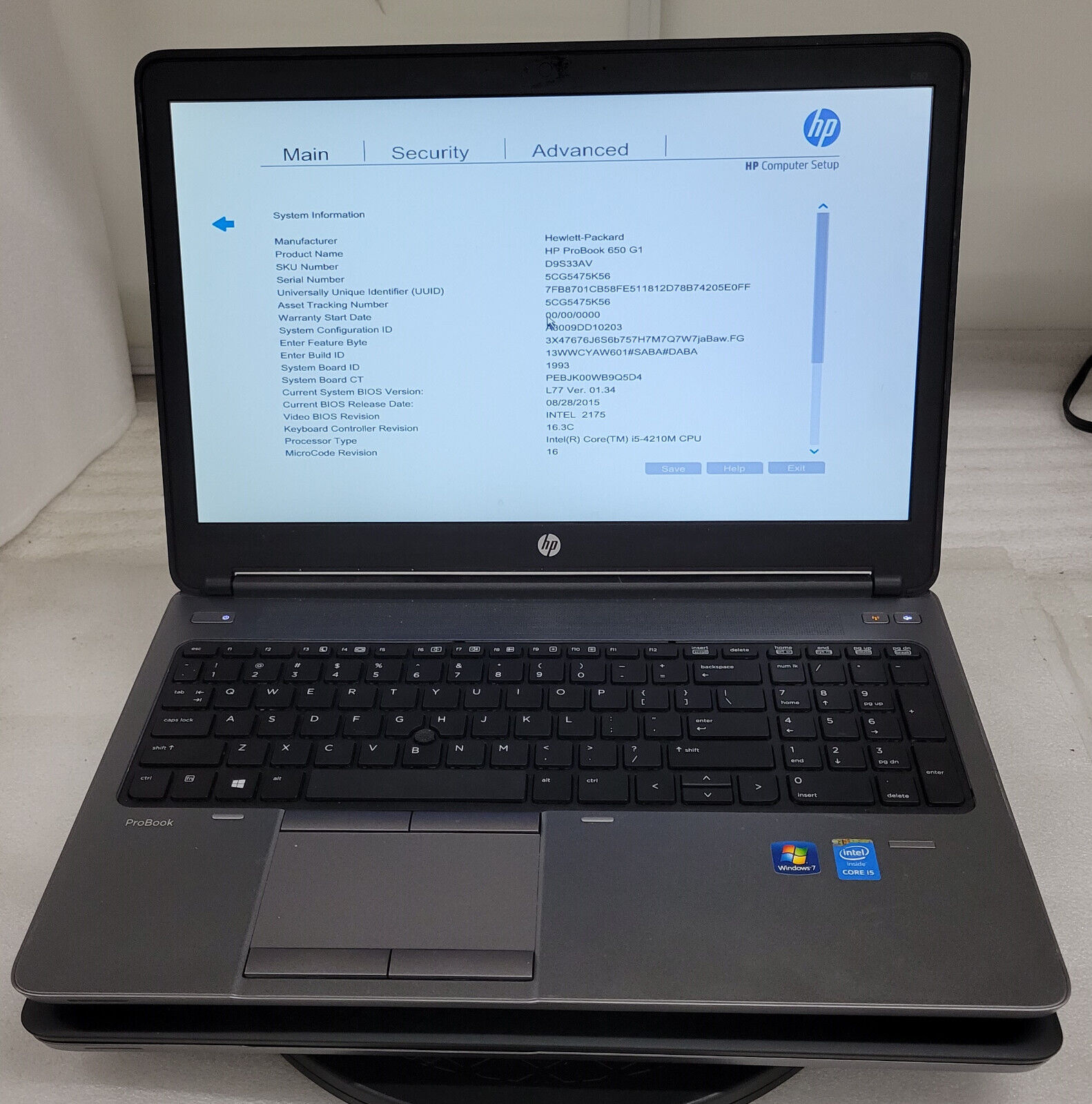 (Lot of 2) HP ProBook 650 G1  i5-4210M 2.60GHz 8GB  No OS/SSD/HDD