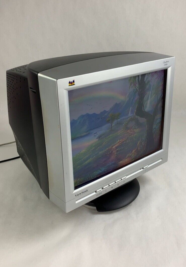 ViewSonic UltraBriteE90f+ CRT VGA Monitor 18” Flat Retro Gaming Grade B Tested