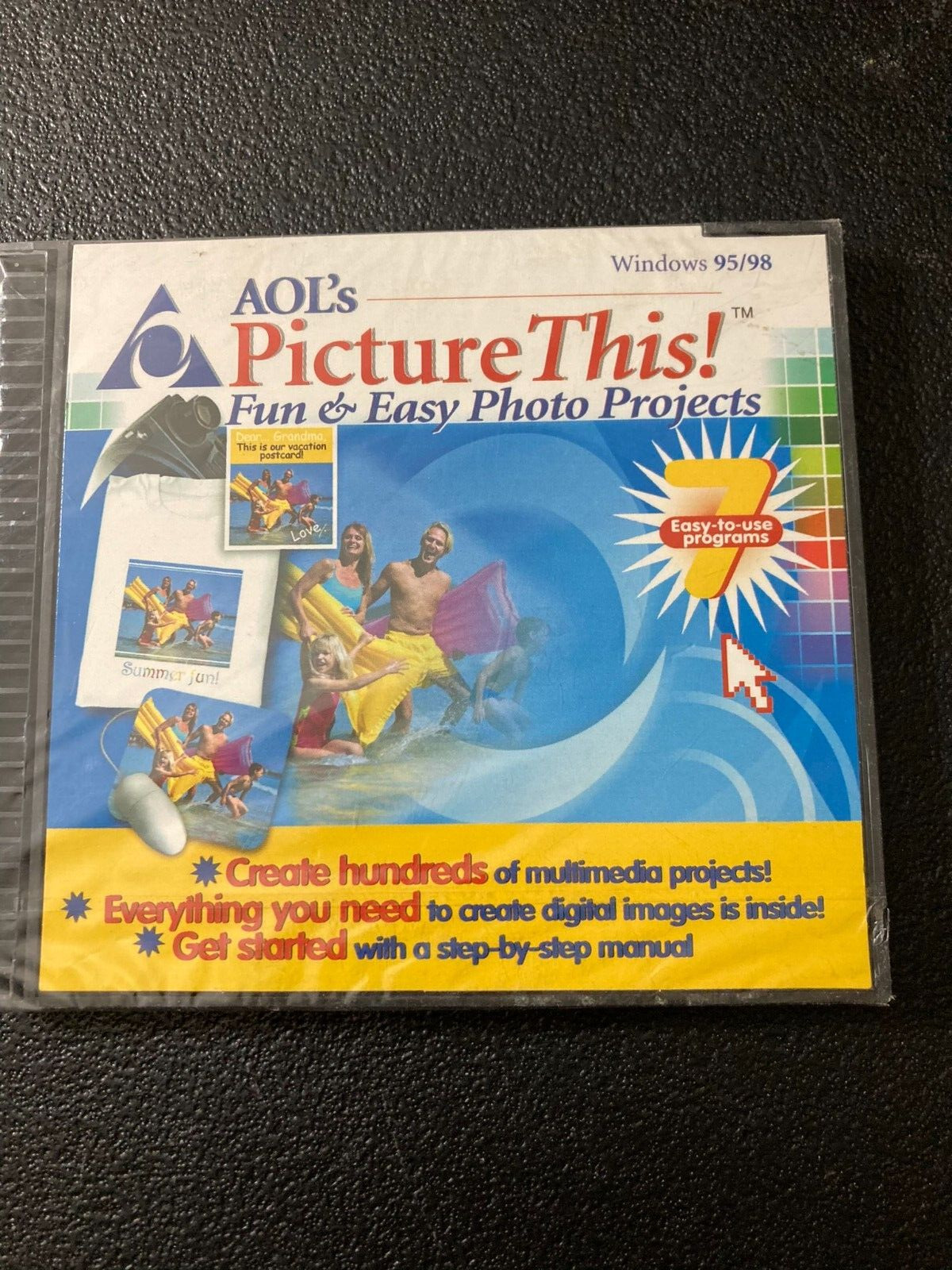 AOL Picture This Fun & Easy Photo Projects for Windows 95/98 CD-ROM New Sealed