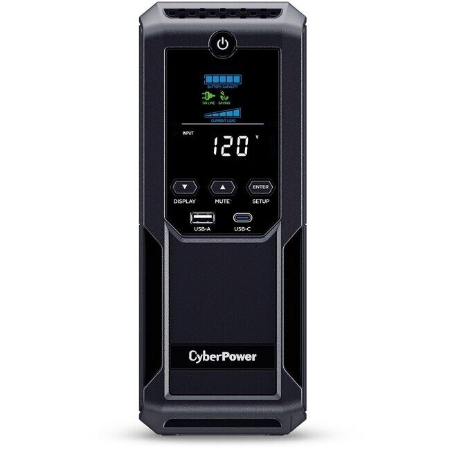 CyberPower Intelligent 1500VA Mini-tower 12-Outlet UPS with 2x USB Ports