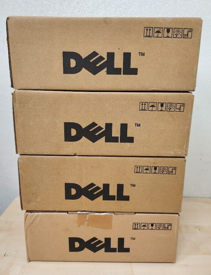lot of 4 Genuine Dell 1600n Toner Cartridge 5000 Page Black P4210