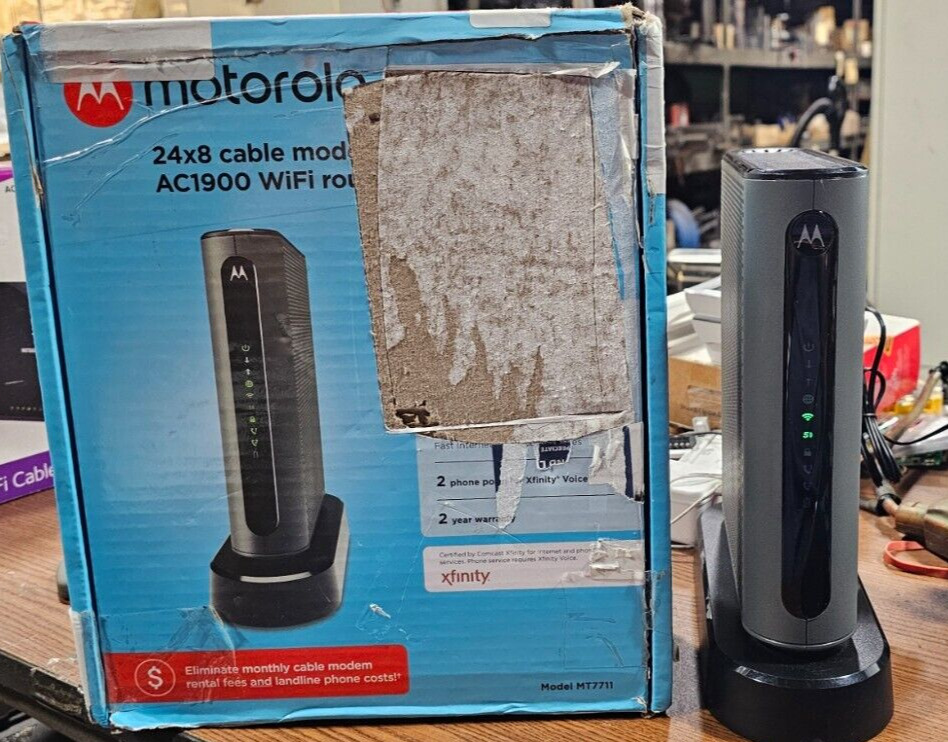 Motorola MT7711 Dual Band AC1900 Cable Modem and Wi-Fi Gigabit Router