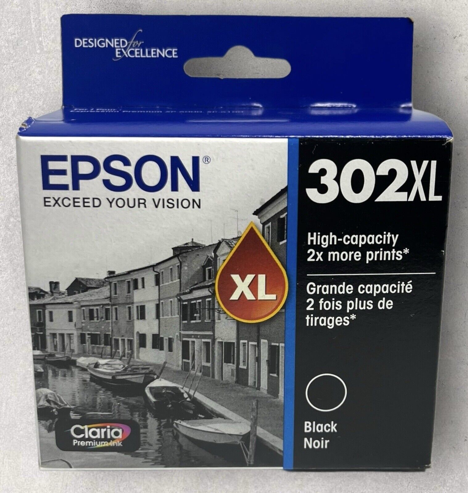 Epson 302XL Claria Premium High-Yield Black Ink Cartridge 05/2024