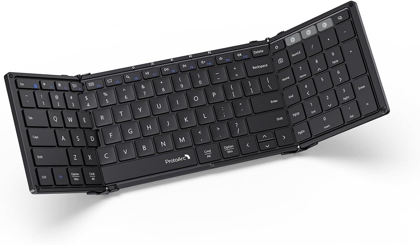 Brand New ProtoArc XK01 Foldable Portable Bluetooth Keyboard - Grey [$39.99]