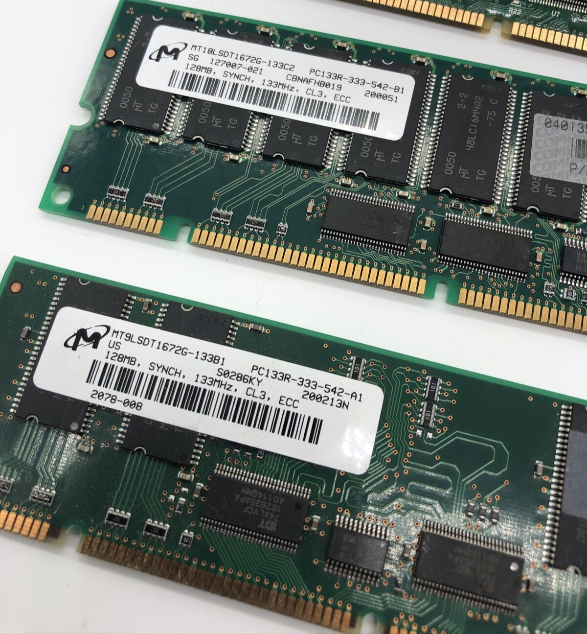 256MB (2) x 128MB PC-133 168-Pin ECC DIMM Memory Module (16x72) 128 MEG PC133