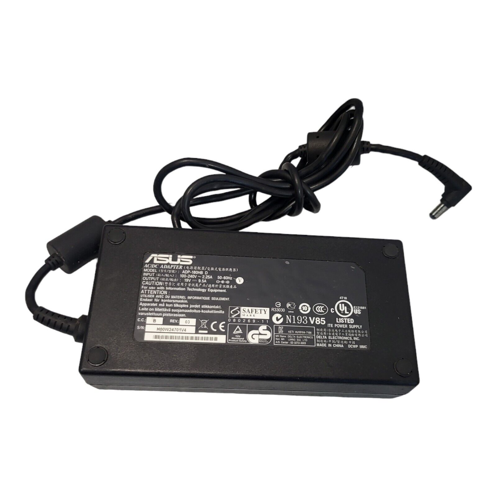 Original Genuine OEM ASUS ADP-180HB D 180W AC/DC Power Adapter Charger 19V 9.5A