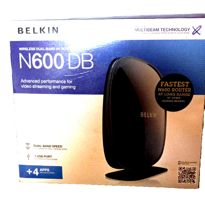 Belkin N600 300 Mbps 4-Port 10/100 Wireless N Router (F9K1102)