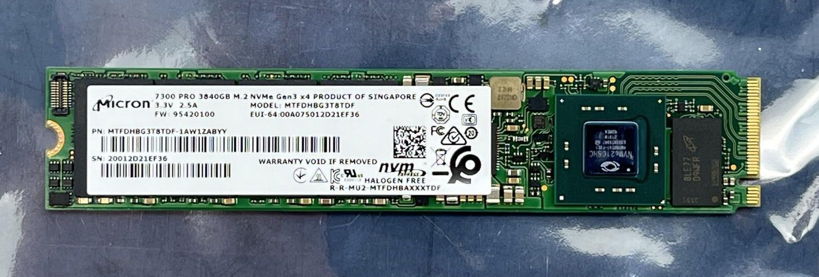 Micron 7300 PRO 3.84TB M.2 Internal SSD (MTFDHBG3T8TDF-1AW1ZABYY) BRAND NEW