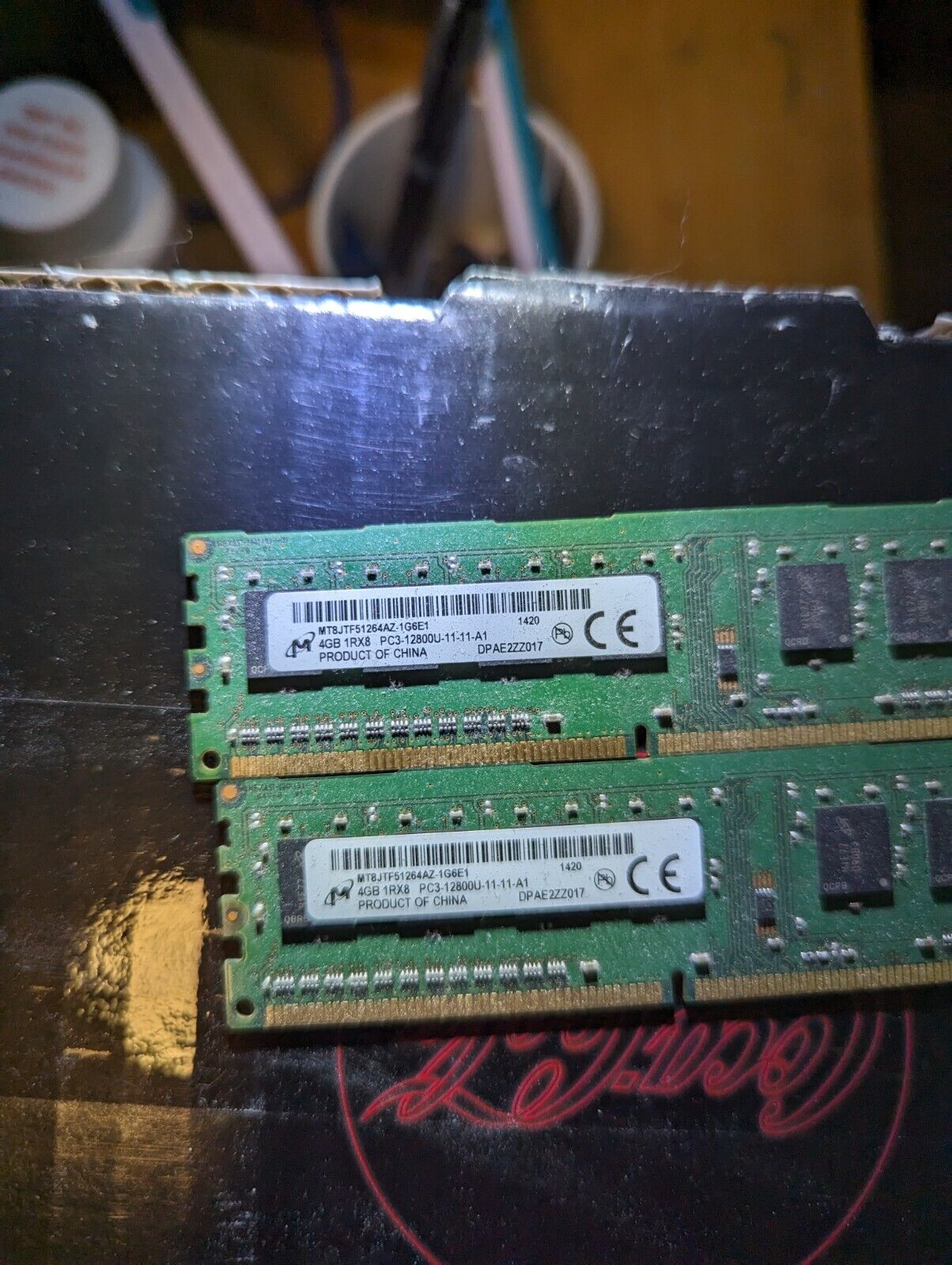 12GB Micron PC3-12800U (2x4GB and 2x2GB) Modules