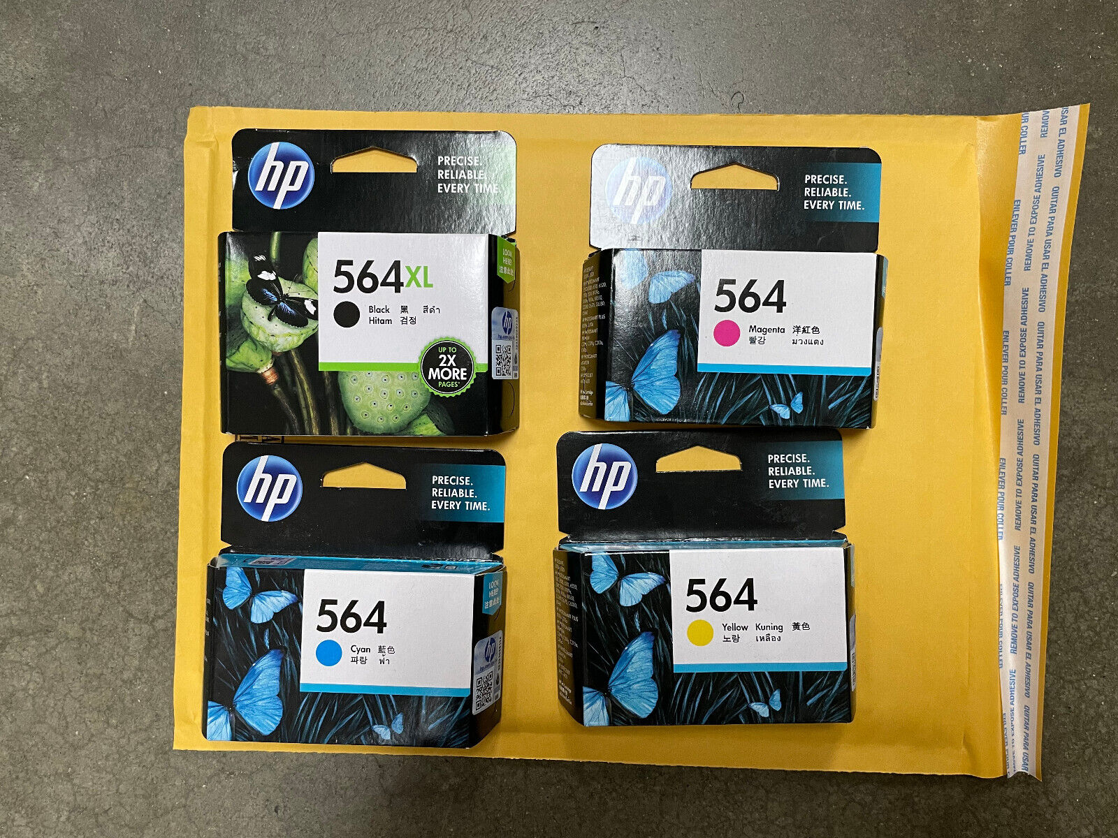 Genuine HP 564XL Black HP 564 Color Set4 Retail Box