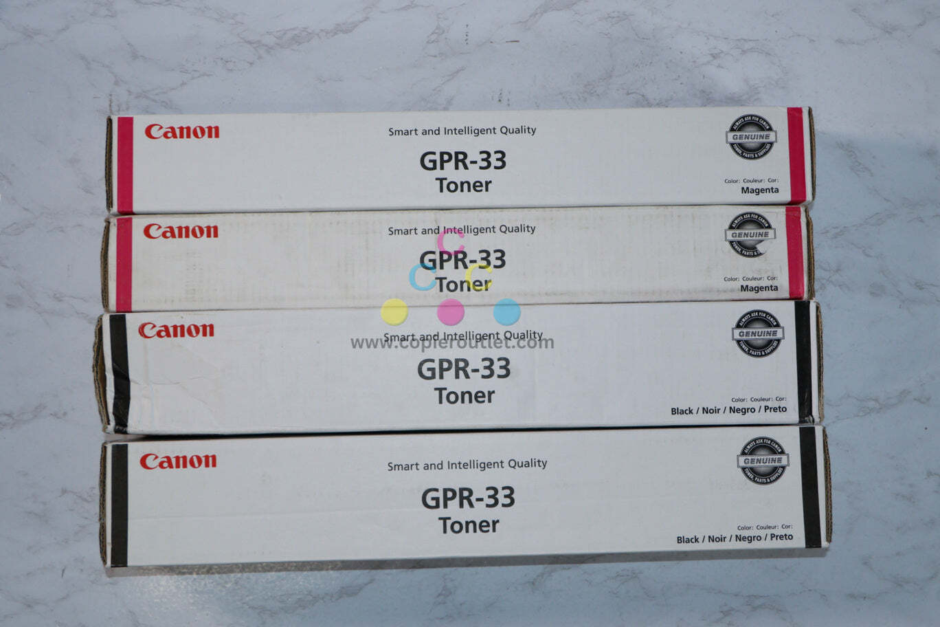 4 Cosmetic OEM Canon imageRUNNER C7055,C7065,C7260,C7270 MMKK GPR-33 Toners