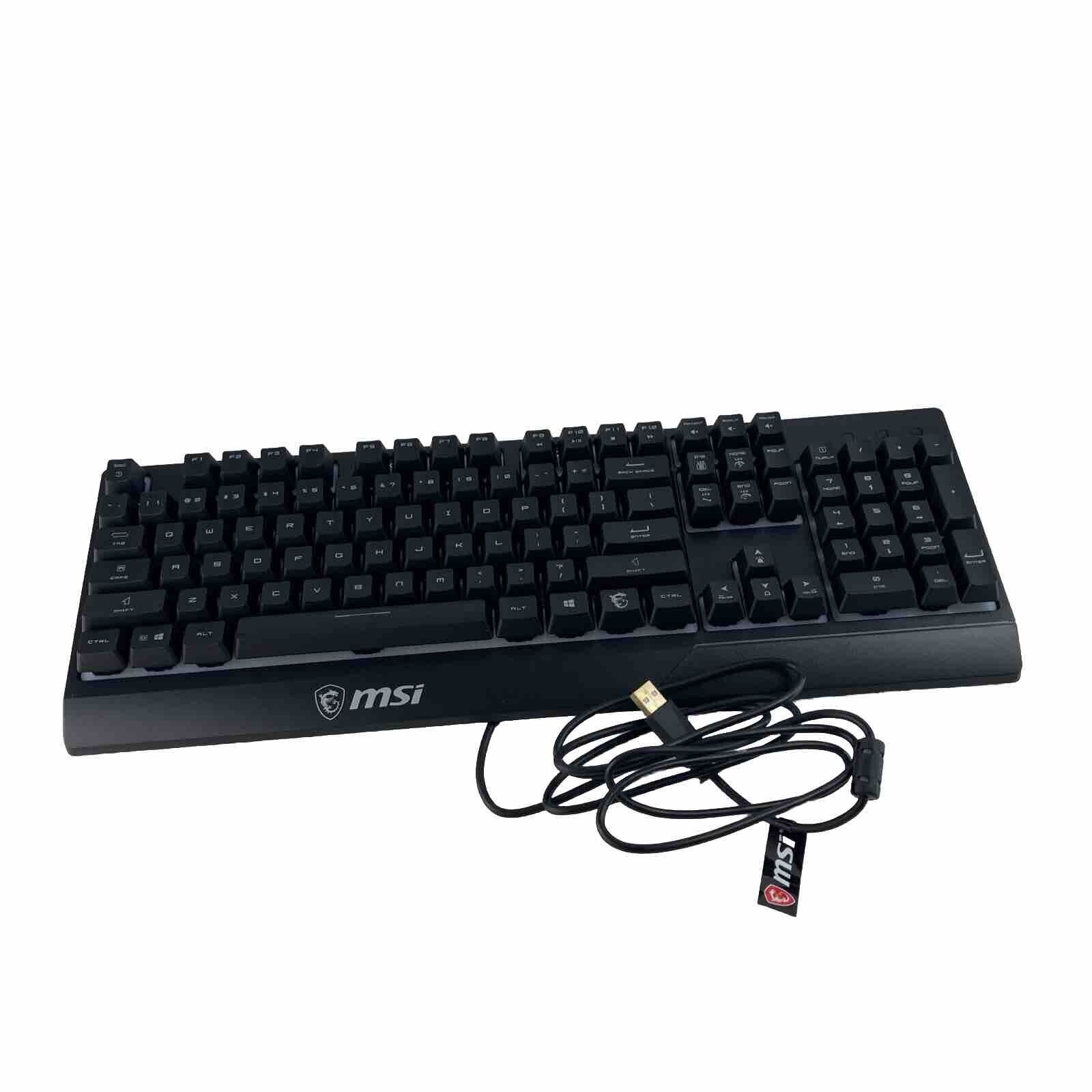 MSI - Vigor GK30 Wired Plunger Keyswitch RGB Water Repellent Gaming Keyboard