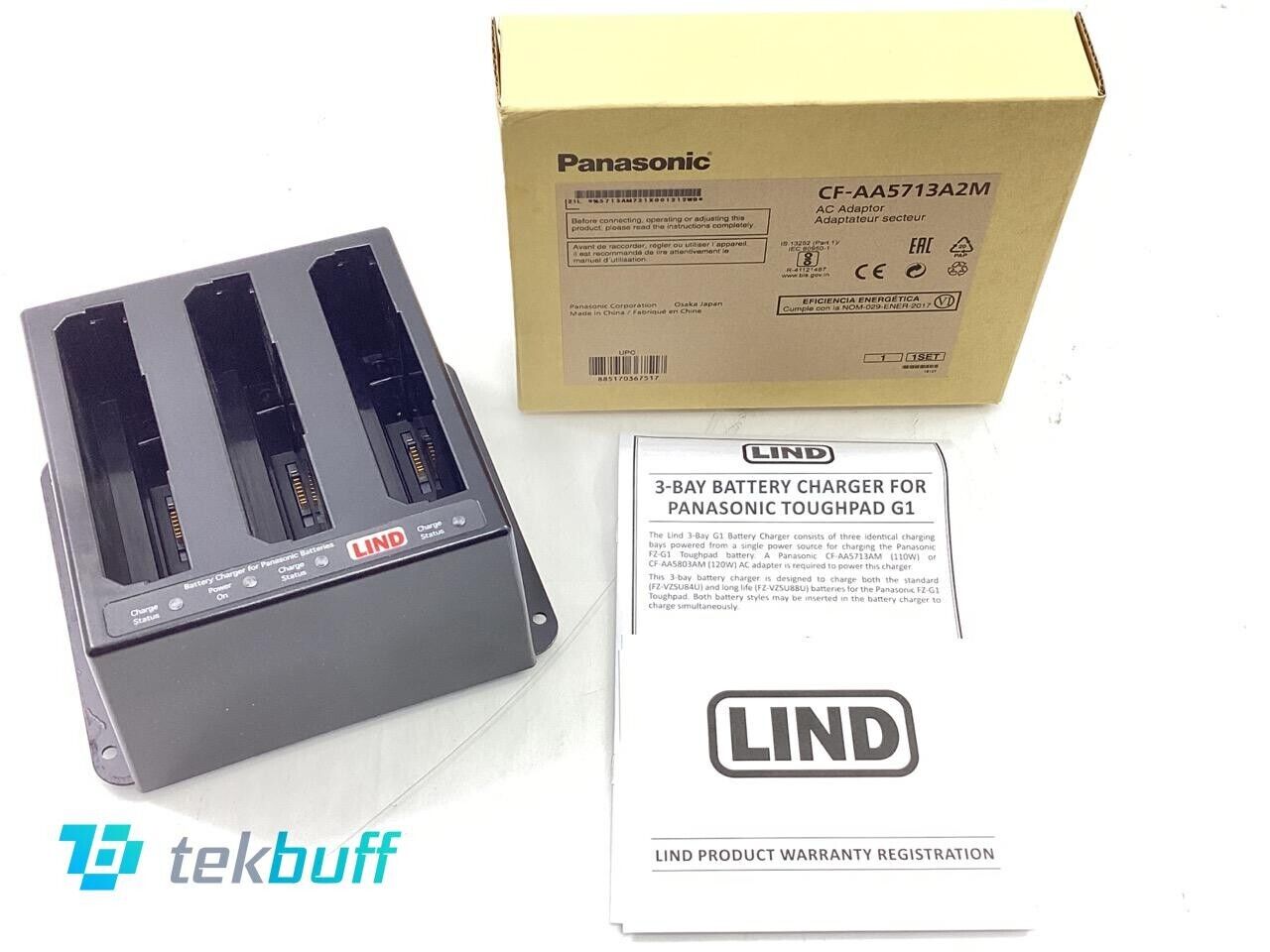 Panasonic LIND 3-Bay Battery Charger for FZ-G1 Toughpad - (FZ-LND3BAYG1)