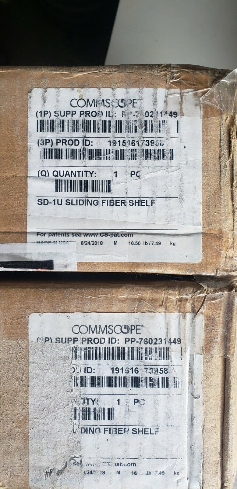 Brand new-Commscope Fiber Enclosure PP-760231449 SD- 1 U Sliding Fiber Shelf 