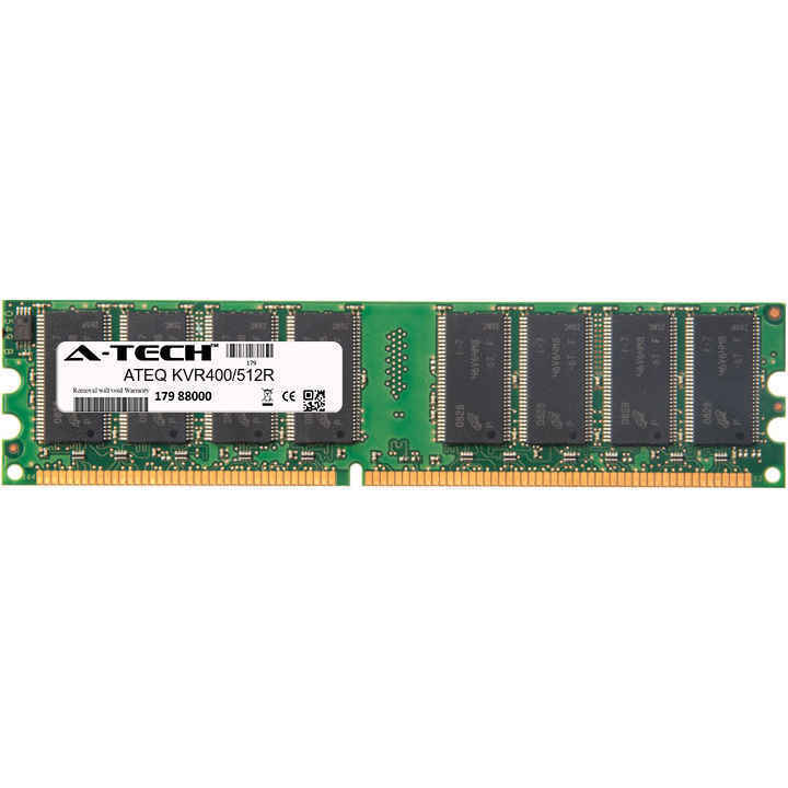 Kingston KVR400/512R A-Tech Equivalent 512MB DDR 400 PC3200 Desktop Memory RAM
