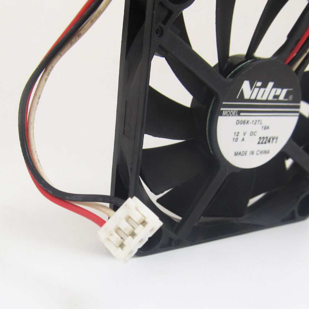 10pcs NIDEC D06X-12TL 60x60x10mm 6010 DC12V 0.10A 3pin Connector DC Cooling fan