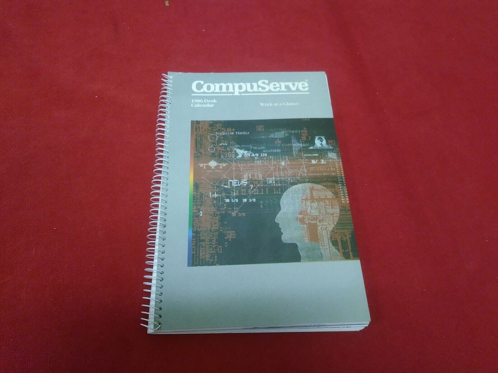 Vintage VTG Computing CompuServe Desk Calendar 1986 Week at a glance