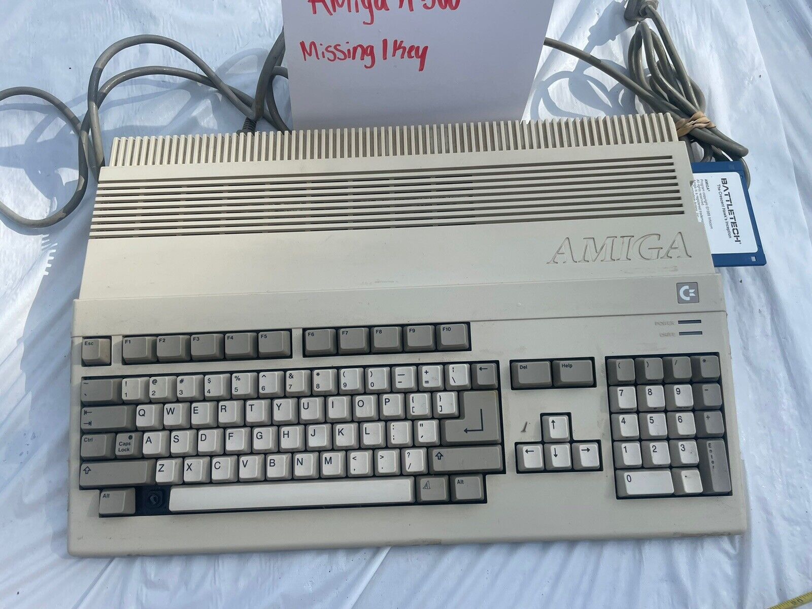 Vintage Commodore Amiga 500 Computer Keyboard Model A500 Tested Works As Is