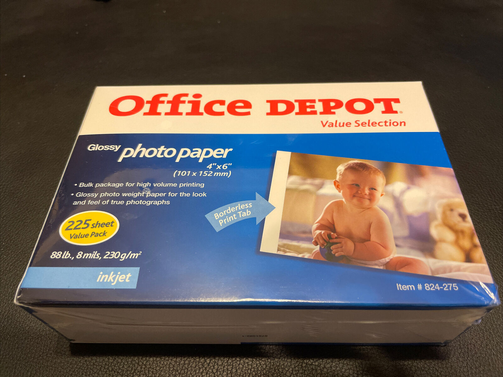 Office Depot Glossy Value Select Photo Paper 1800 4X6 Sheet Inkjet New 8mm Thick