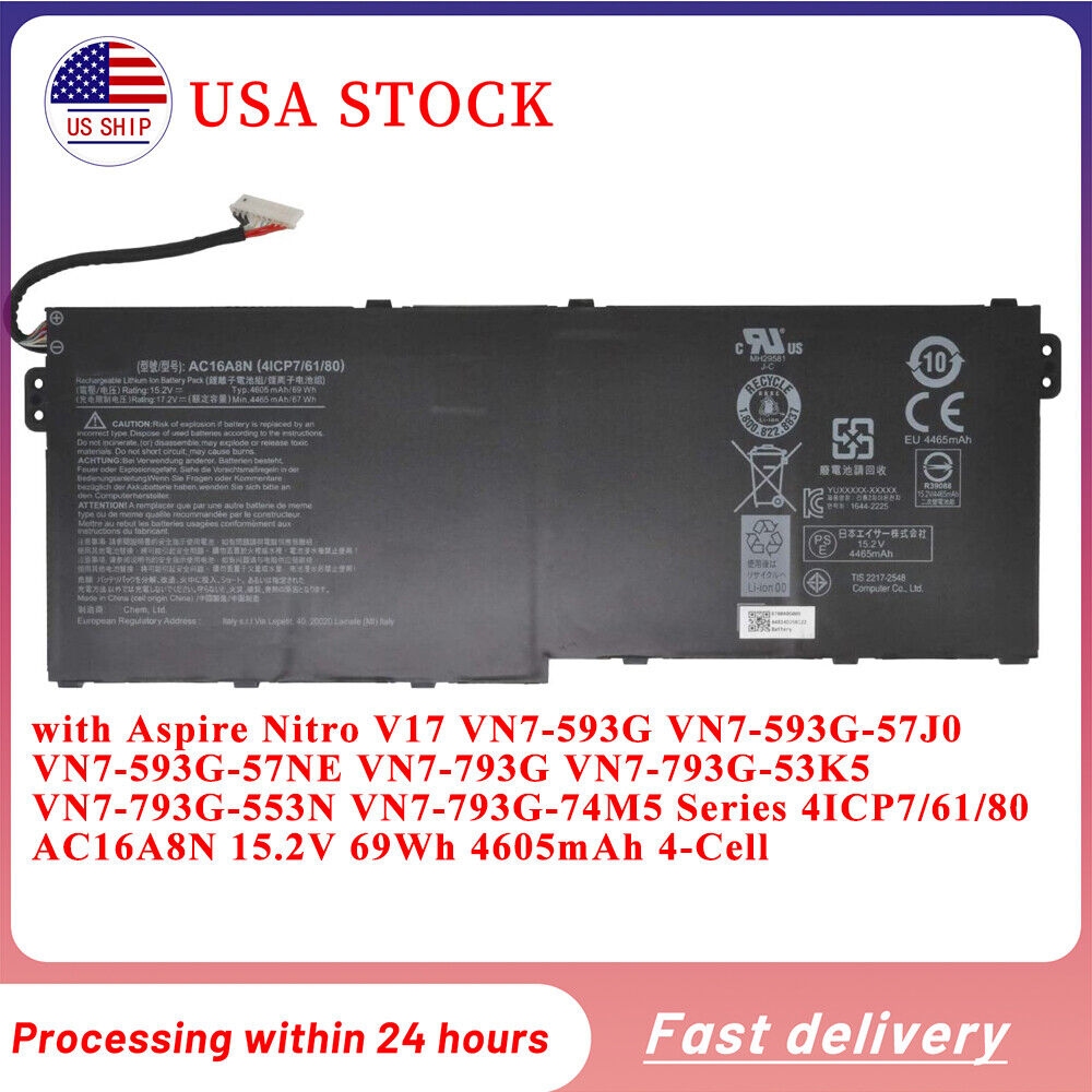 Genuine AC16A8N Battery for Acer Aspire V15 Nitro BE VN7-593G V17 Nitro VN7-793G
