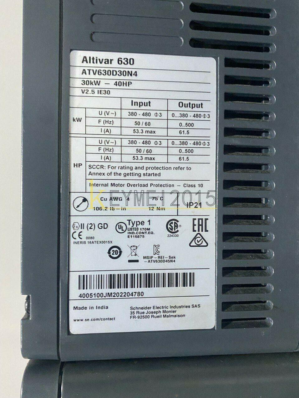 1pc used ATV630D30N4 30KW frequency converter