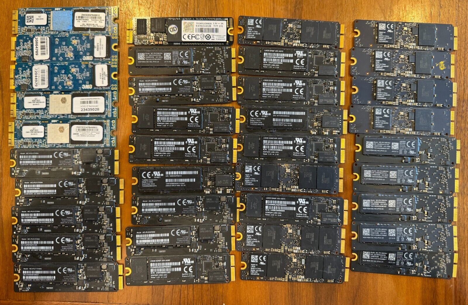 LOT of 37x 512GB +misc SSD A1502 A1398 Apple MacBook 2013 2014 2015 Solid State