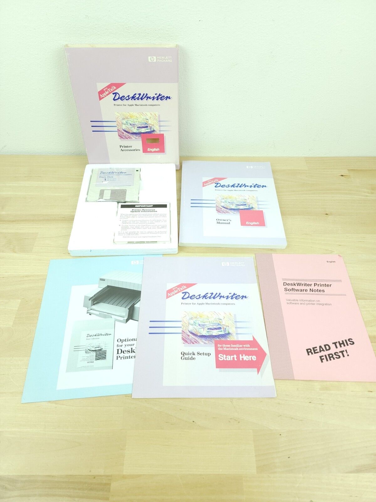 Apple Talk HP Deskwriter Printer Software Kit Floppy Disk Rare English Mac