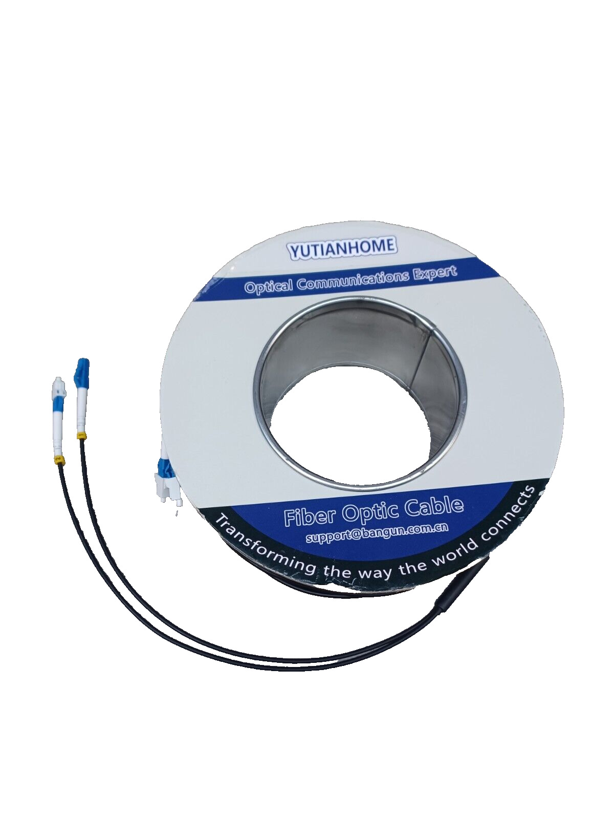 YUTIANHOME  LC to LC Armored Outdoor Fiber Optic Cable, Single Mode 