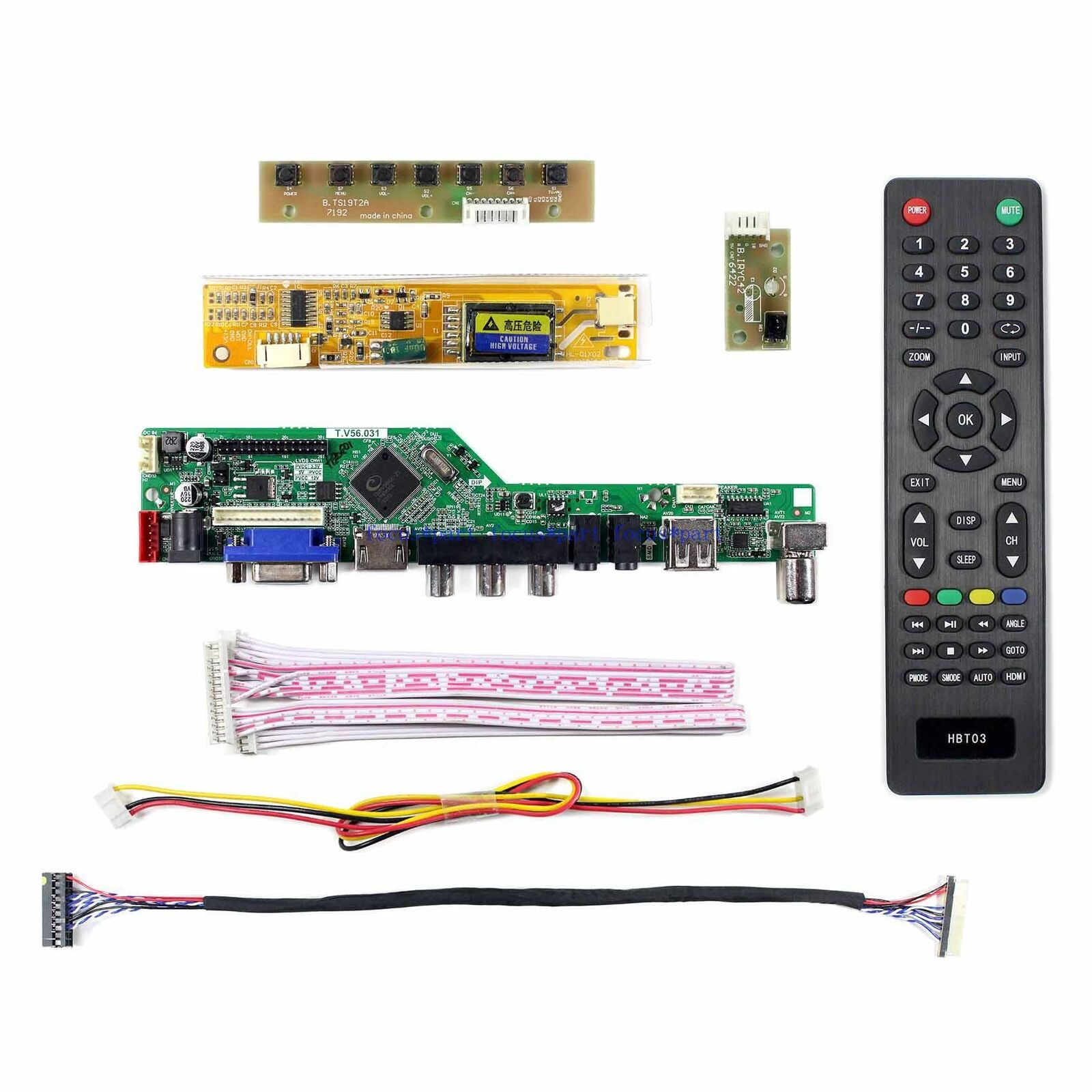 Kit for B154EW08 V1 TV+HDMI+VGA+USB LCD LED screen Controller Driver Board