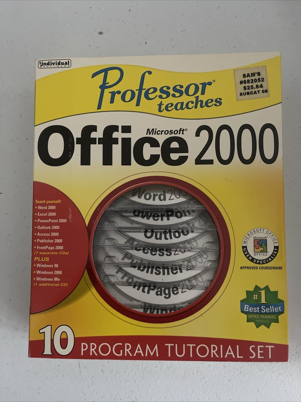 Vintage PROFESSOR TEACHES 7 CD LOT WINDOWS OFFICE 2000