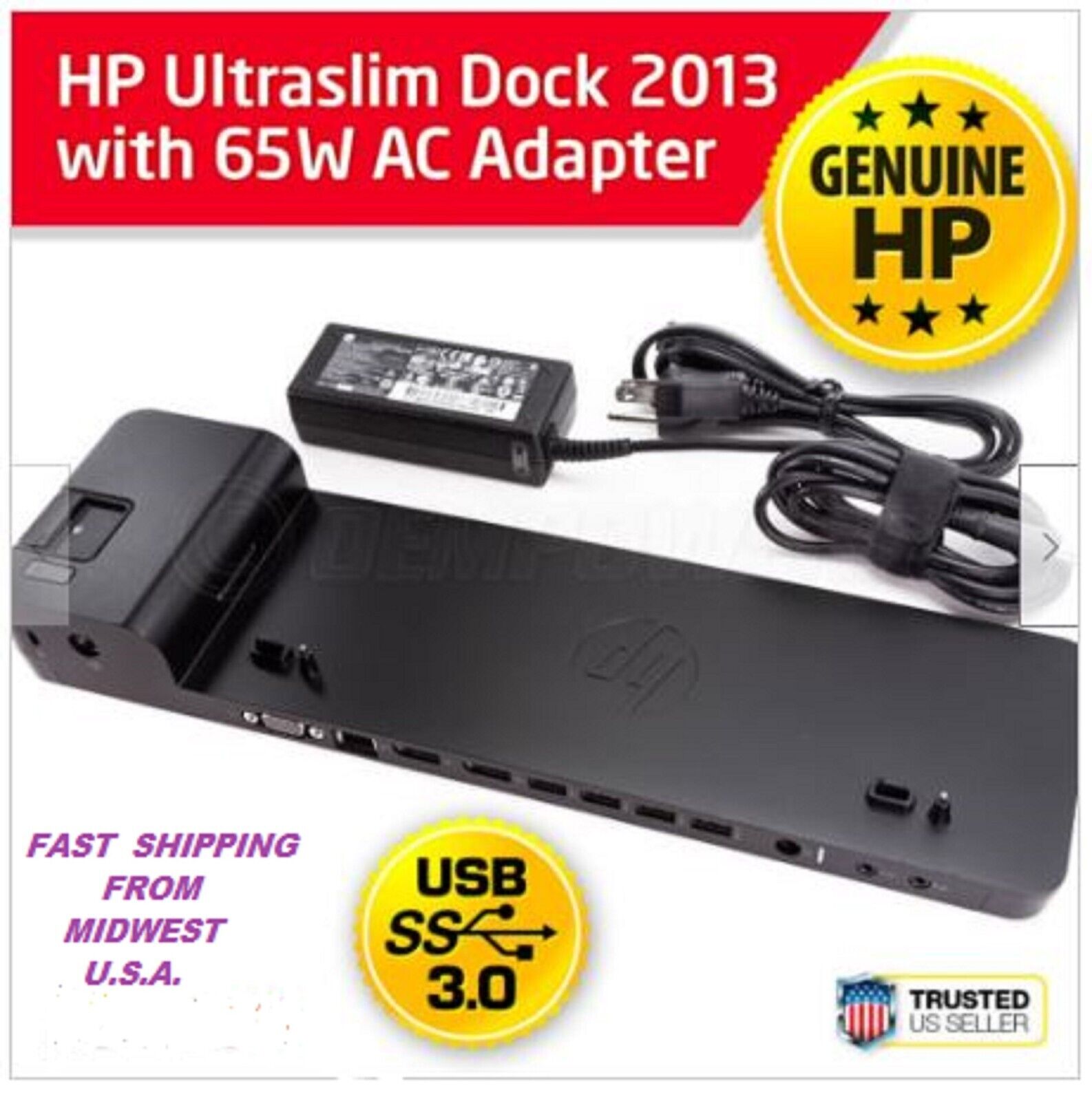💥NEW HP 2013 UltraSlim Docking Station for EliteBook Revolve Tablet 810 G1,2,3