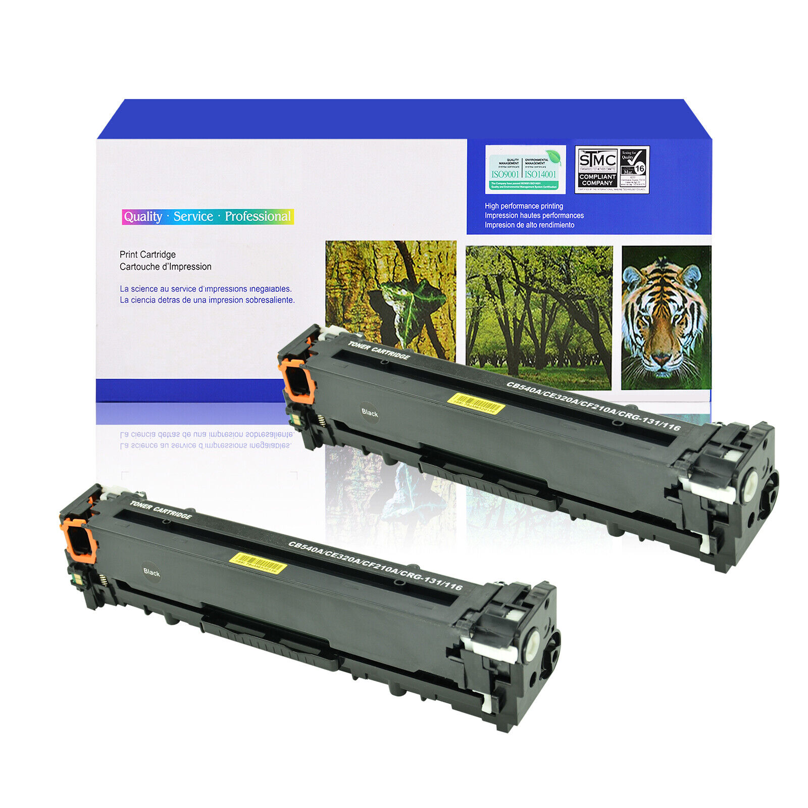 2PK CF210A Black Toner For HP LaserJet Pro 200 Color M251N M251NW M276N M276NW