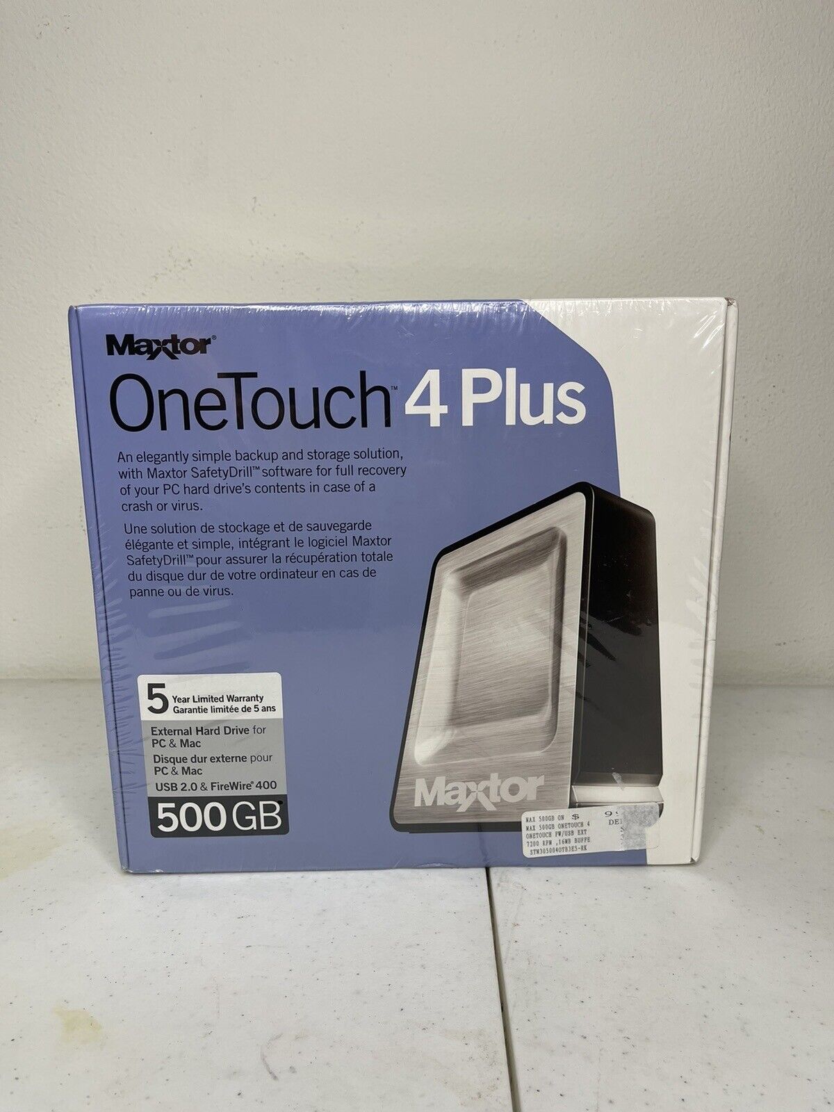 Sealed Brand New Maxtor OneTouch 4 Plus 500GB External Hard Drive