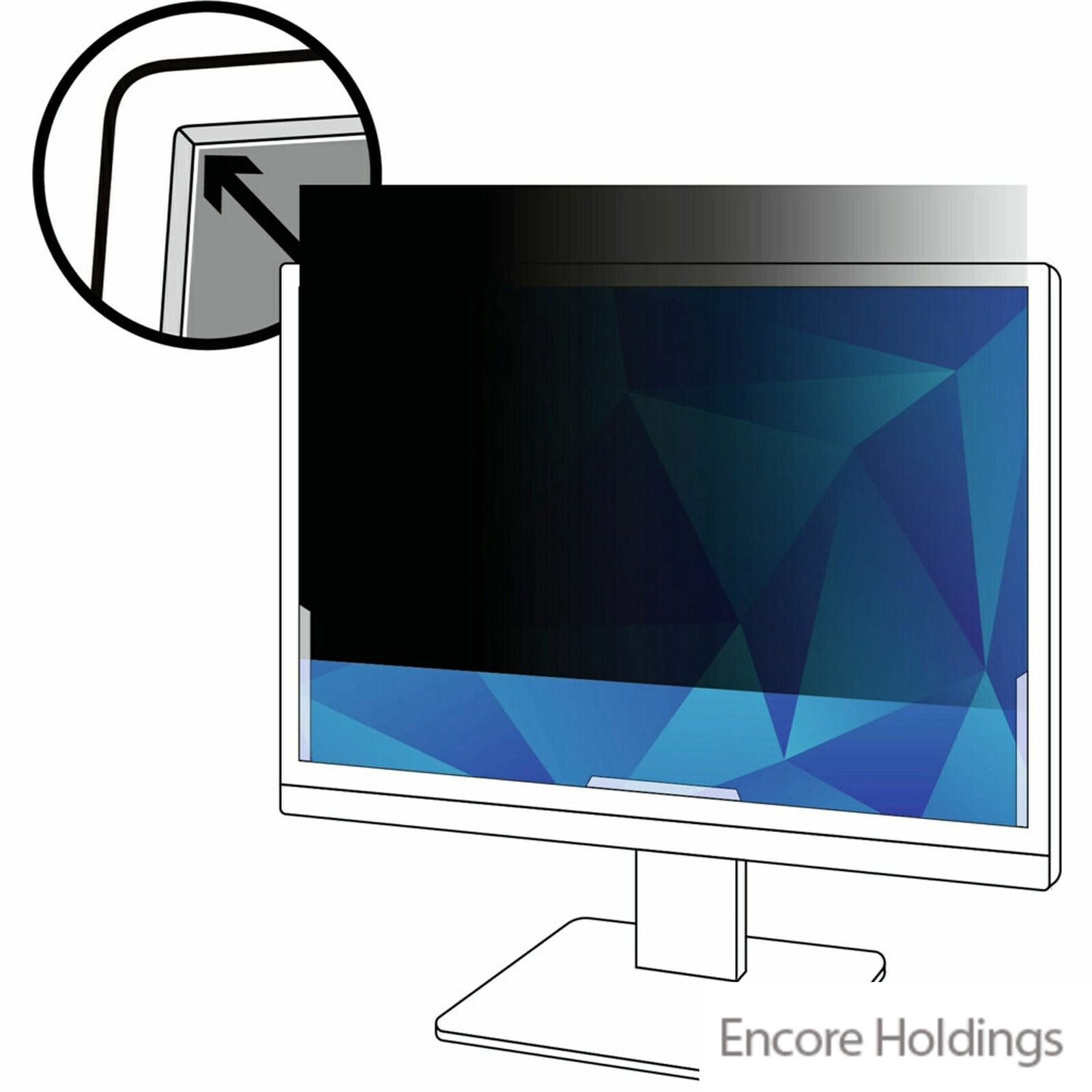 3M™ Privacy Filter for 24in Monitor, 16:10, - For 24\