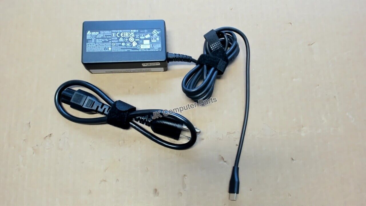 Original OEM MSI S93-0401A40-D04 65W 5V/9V/12V/15V/20V USB-C AC Adapter-Cord