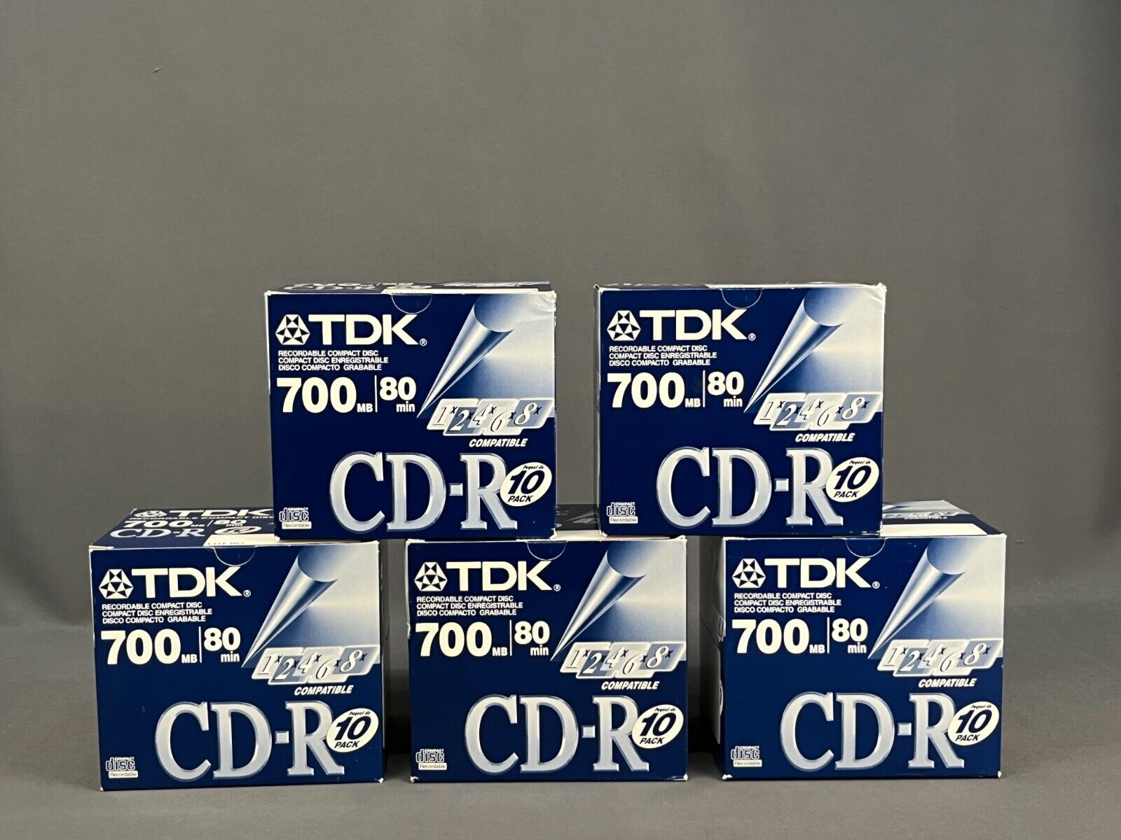 50 Pc.  TDK 700MB 80 Min Single CD-R (5 Boxes of 10 per box) CD-R80