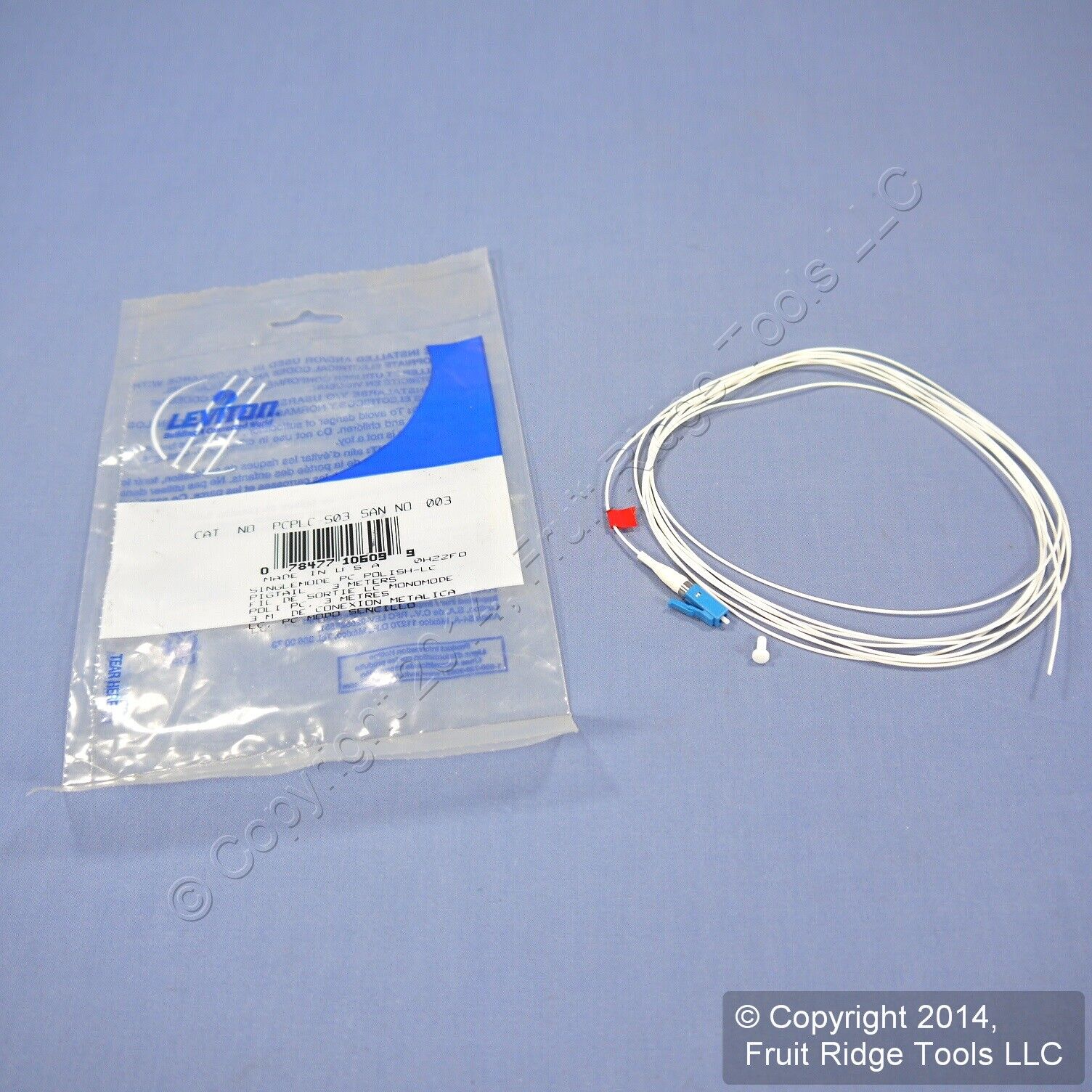 3M Leviton Fiber Optic Pigtail Simplex Patch Cable Cord LC PC 568-B.3 PCPLC-S03