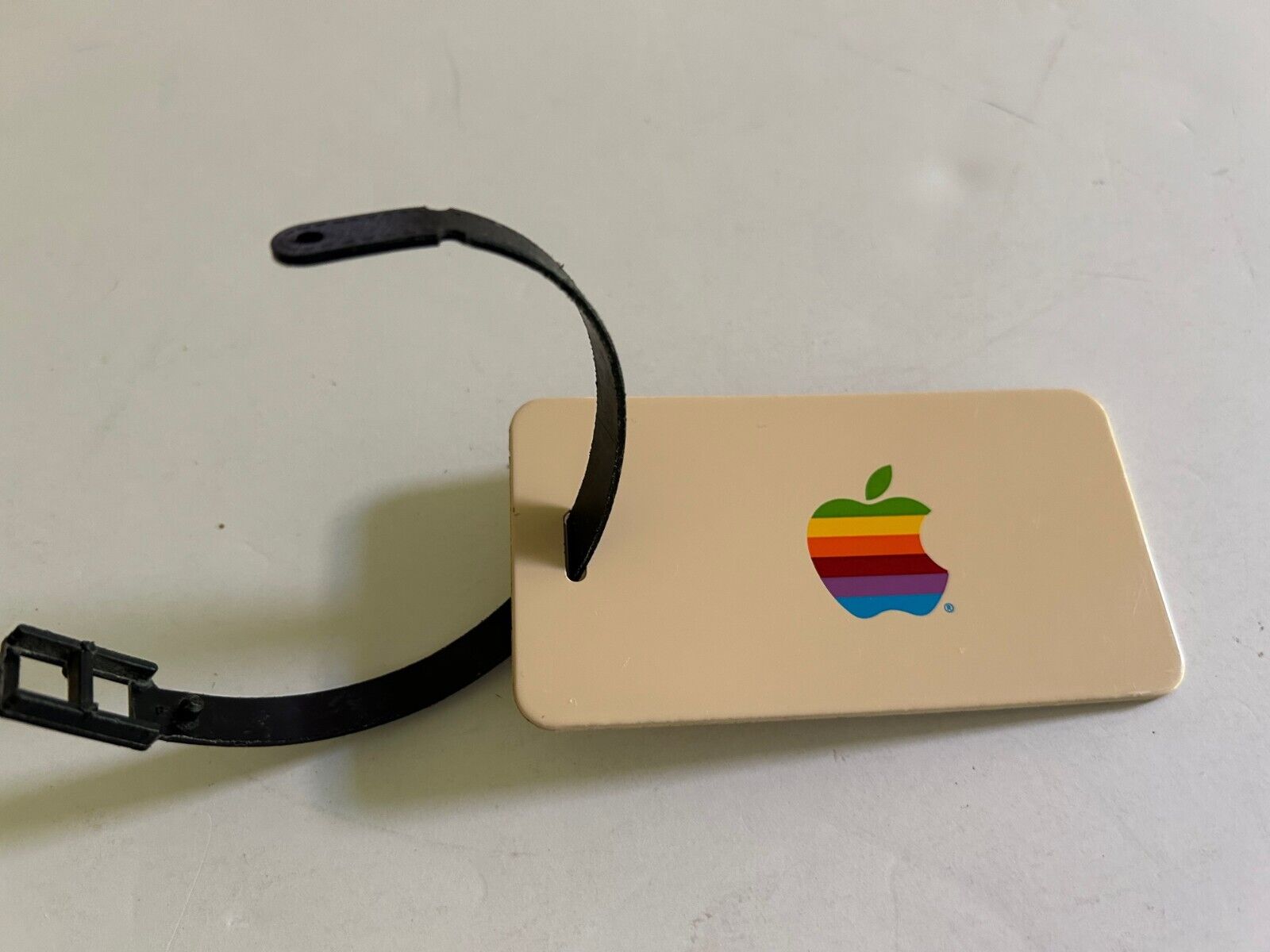 Apple Multicolored Logo Luggage Tag, Vintage, Genuine