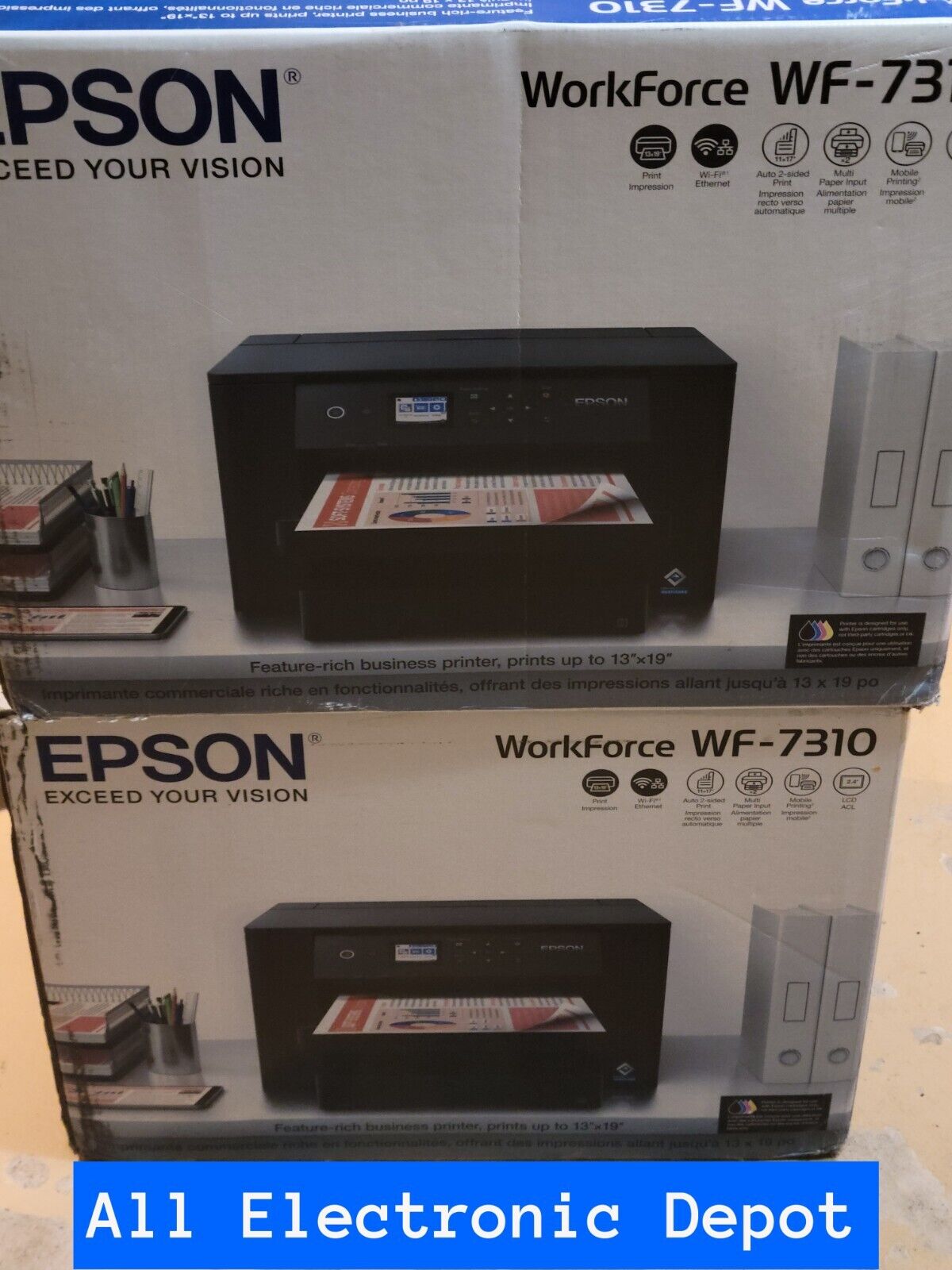 New Epson WorkForce Pro WF-7310 Wireless Color Wide-Format Printer