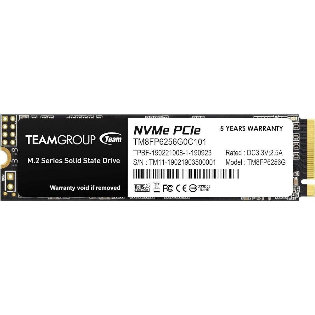 TEAMGROUP  MP33 M.2 2280 256GB PCIE 3.0 X4 WITH NVME 1.3 3D NAND INTERNAL SOLID