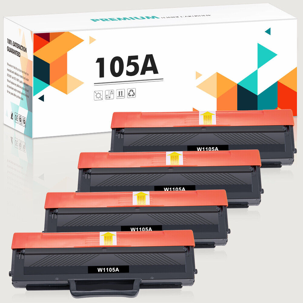 1-4PK 105A Toner for HP W1105A Toner Cartridge Laser MFP 107a 135w Printer